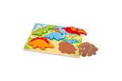 Speelgoed voor baby's - Bigjigs Wooden Dinosaur Puzzle - 5 pcs. - BJ332