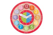 Speelgoed voor baby's - Bigjigs Wooden Learning Clock - BJ906