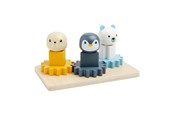 Speelgoed voor baby's - Bigjigs Wooden Gears Puzzle North Pole - 10 pcs. - 36003