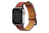 Smartwatch - Accessoires - Hurtel Strap Leather for Apple Watch 38 / 40 / 41 mm Band Bracelet - Red - 9145576276273
