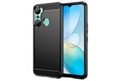 Mobiel - Covers & Cases - Hurtel Carbon Case Case for Infinix Hot 12 Pro Flexible Silicone Carbon Cover Black - 9145576275474