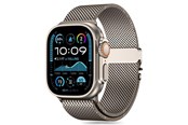 Smartwatch - Accessoires - Tech-Protect Milano Strap for Apple Watch 6 / 7 / 8 / 9 / 10 / SE / Ultra 1 / 2 (44 / 45 / 46 / 49 MM) - Titanium - 5906302370634