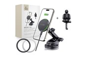 Mobiel - Adapters & Opladers - Tech-Protect MM15W-V7 QI2 Car Mount with Induction Charger - Black - 5906302375899