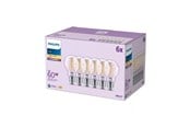 Armaturen & Lampen - Philips LED spot A60 7W/827 (60W) Clear 6-pack E27 - 929001387398