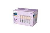 Armaturen & Lampen - Philips LED spot P45 4,3W/827 (40W) Clear 6-pack E14 - 929001890494
