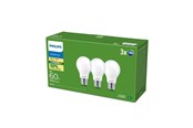 Armaturen & Lampen - Philips LED spot Ultra Efficient A60 4W/827 (60W) Frosted 3-pack E27 - 929003623793