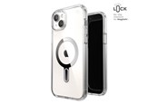 Mobiel - Covers & Cases - Speck Presidio Perfect-Clear ClickLock & Magsafe - iPhone 15 Plus / iPhone 14 Plus Case - Clear / Chrome Finish / Serene Silver - 150457-3199