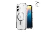 Mobiel - Covers & Cases - Speck Presidio Perfect-Clear ClickLock & MagSafe - iPhone 16 Case - Clear / Chrome Finish / Serene Silver - 150691-3199