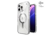 Mobiel - Covers & Cases - Speck Presidio Perfect-Clear Grip ClickLock & MagSafe - iPhone 16 Pro Max Case - Clear / Chrome Finish / Serene Silver - 150728-3199