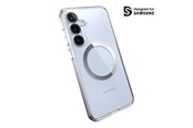Mobiel - Covers & Cases - Speck Presidio Perfect-Clear Magnet - Samsung Galaxy S25+ / S24+ MagSafe Case - Clear / Chrome Finish / Serene Silver - 150885-3199