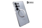 Mobiel - Covers & Cases - Speck Presidio Perfect-Clear Magnet - Samsung Galaxy S25 Ultra MagSafe Case - Clear / Chrome Finish / Serene Silver - 150897-3199