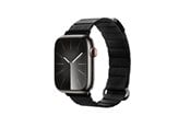 Smartwatch - Accessoires - CRONG Eclipse - Magnetic Leather Apple Watch Band 44/45/46/49 mm - Black - CRG-44ECL-BLK