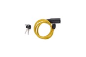 Fietsaccessoires - Dunlop - Keyed spiral bike lock - Yellow - E8711252082585_YELLOW