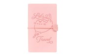 Schrijf- en tekengerei - Pusheen – Leather Travel Notebook B6 - Pink - CTBV007