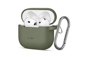 Mobiel - Covers & Cases - Tech-Protect Silicone Hook Case for AirPods 4 - Green - 5906302370085