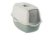 Katten - rotho Bailey Hooded litter box Green, White - 4004505092