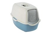 Katten - rotho Bailey Hooded litter box Blue, White - 4004506161
