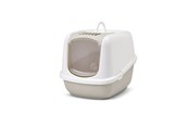 Katten - Savic Nestor Jumbo White - Coffee - covered cat litter box - 5411388020095