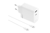 Mobiel - Adapters & Opladers - realme SUPERVOOC 80W Dual Ports GaN Adapter with Type-C Cable - White - 631451000024
