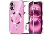 Mobiel - Covers & Cases - Tech-Protect MagFlex MagSafe Case for iPhone 16 - Clear / Pink - 5906302380978