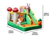Buiten spelen - Doctor Dolphin Rabbit springkasteel incl. 450 watt blower - 72095