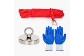 Buiten spelen - Stanlord Vis-magneet 340 kg trekkracht incl. anti-slip handschoenen en stevig 20 meter touw met karabijnhaak - 6951398