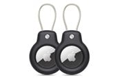 Mobiel - Covers & Cases - Tech-Protect Rough Vein 2-pack Case for Apple AirTag - Black - 5906302360727