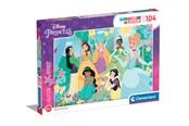 Puzzels - Clementoni Puzzle Disney Princess Glitter effect 104 pieces Vloer - 20346