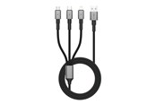USB-kabel - Tech-Protect UltraBoost DNA 3in1 USB-C / Micro-USB / Lightning Cable 120 cm - Grey - 5906302330294