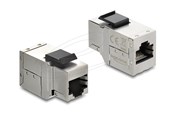 Netwerk - kabel - DeLOCK keystone module - silver black - Zwart - 90835
