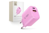 Mobiel - Adapters & Opladers - Tech-Protect NCA20 PD 20W QC3.0 USB-A / USB-C - Pink - 5906302330645