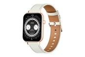 Smartwatch, Sporthorloge en Activity Tracker - Colmi C28 Smartwatch White Leather Strap - C28-white leather