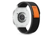 Smartwatch - Accessoires - Tech-Protect Nylon Stripe Strap for Samsung Galaxy Watch 40 / 44 / 46 mm - Black & Orange - 5906302331239