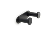 Badkamer accessoires - Gedy Canarie Dubbele Haak in Mat Zwart - 226140