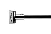 Badkamer accessoires - Croydex Gebogen telescopische douchegordijnstang – max. 185 cm - AD108541