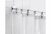 Badkamer accessoires - Croydex Elegante vierkante douchegordijnstang - AD116441