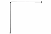 Badkamer accessoires - Croydex Modulaire douchegordijnrail - AD118941