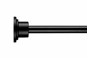 Badkamer accessoires - Croydex Zwarte telescopische stang – max. 229 cm - AD230021