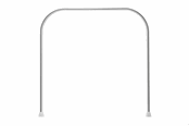 Badkamer accessoires - Croydex Gebogen douchegordijnstang in wit - GP87001