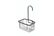 Badkamer accessoires - Croydex Doucheplank met haak voor douchestang – Zwart - QM260421