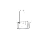 Badkamer accessoires - Croydex Mandje met haak voor douchestang - QM260441