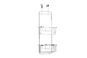 Badkamer accessoires - Croydex Dubbele deurhanger mand - QM261241