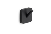 Badkamer accessoires - Gedy Tonga 2 stuks haakjes - Zwart - TO2714