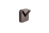 Badkamer accessoires - Gedy Tonga 2 stuks haakjes - Gunmetal - TO2781
