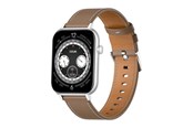 Smartwatch, Sporthorloge en Activity Tracker - Colmi C28 Smartwatch Brown Leather Strap - C28-silver/brown