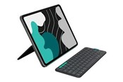 Toetsenbord - Logitech Flip Folio - keyboard and folio case full size - QWERTY - English - graphite Input Device - Keyboard and folio case - Engels - Grijs - 920-013388