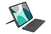 Toetsenbord - Logitech Flip Folio - keyboard and folio case full size - AZERTY - French - graphite Input Device - Keyboard and folio case - Frans - Grijs - 920-013398