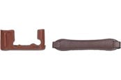 Camera hoes - SmallRig 4710 Leather Half Case Kit for Fujifilm X-T50 Brown - 4710