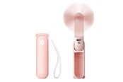 Powerbank - Jisulife Handheld Fan Life8 Plus Portable USB Fan with Power Bank Function 4500mAh and Flashlight - Pink Powerbank - Roze - 4500 mAh - 6975061536741