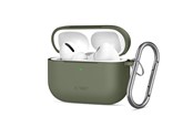 Mobiel - Covers & Cases - Tech-Protect Silicone Hook Case for AirPods Pro - Olive - 5906302333189